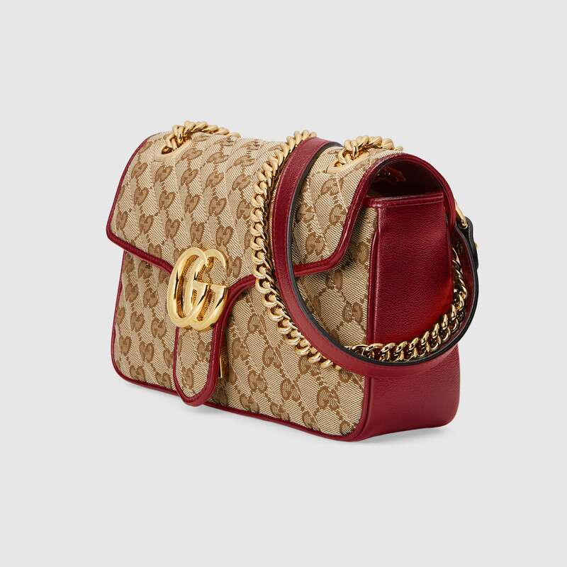 GG Marmont small shoulder bag Red Leather