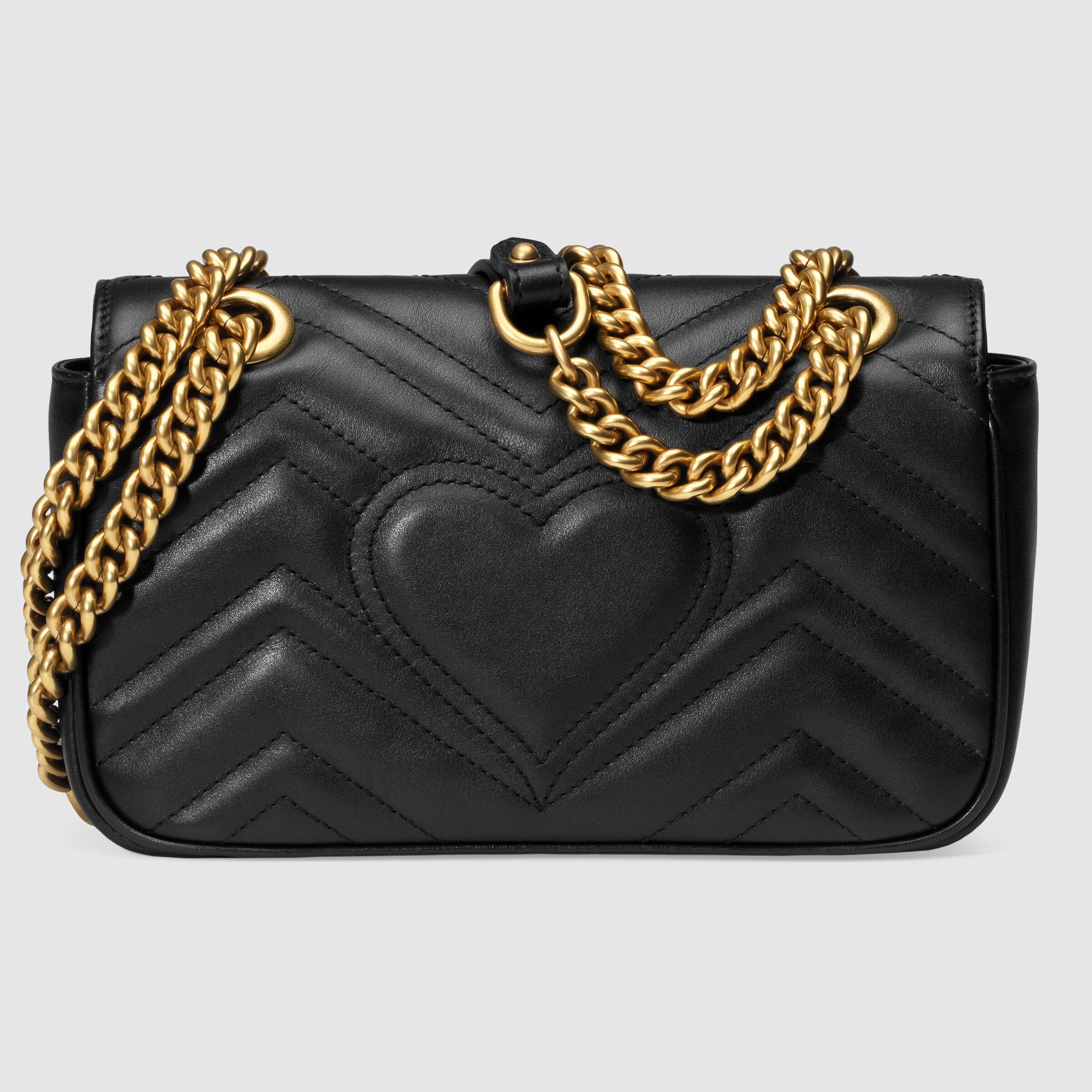 GG Marmont matelassé mini bag Black Leather